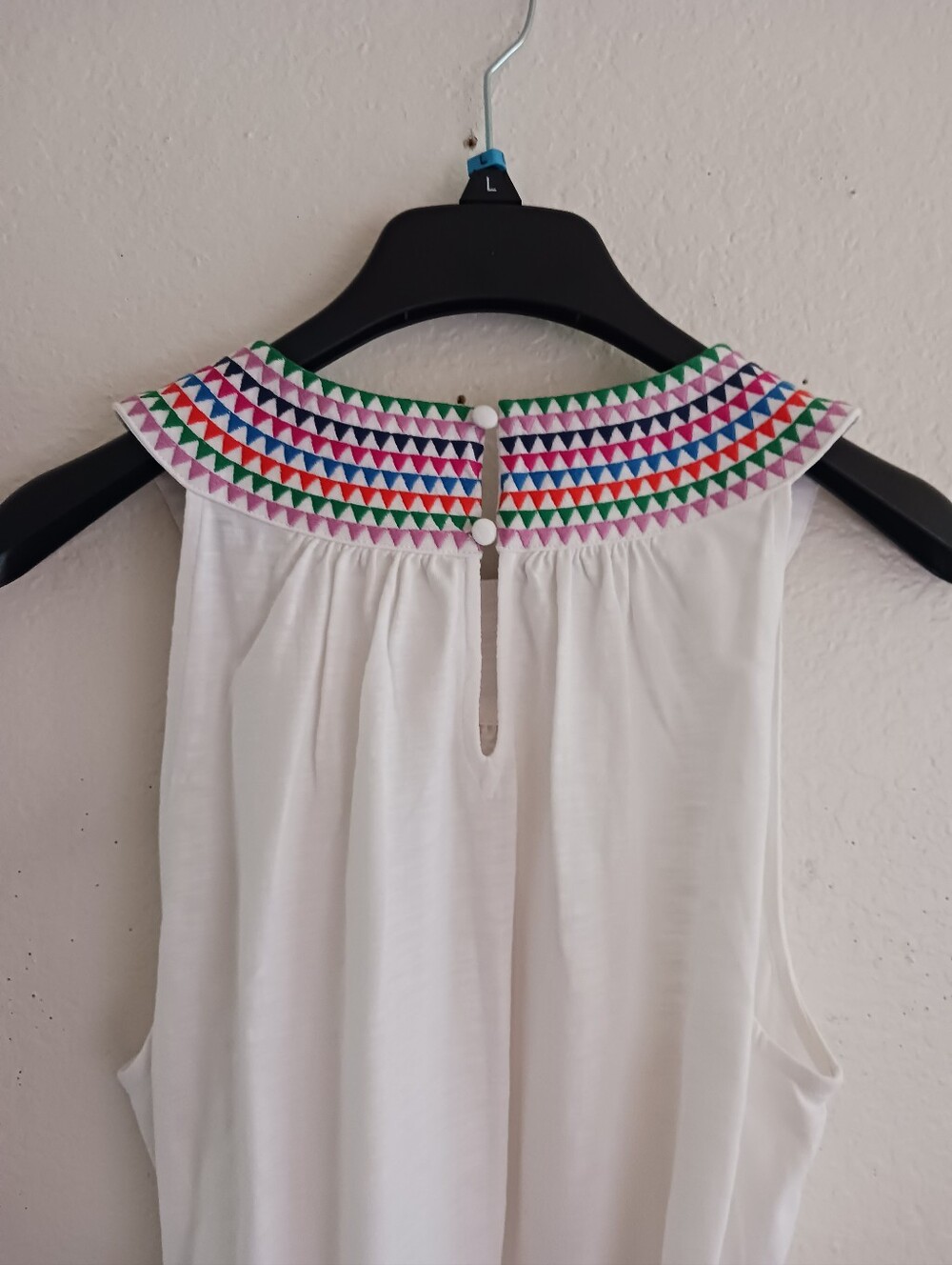 Boden Eleni Embroidered Neckline Cotton Dress - Picture 5 of 8